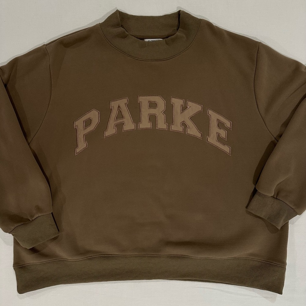 Parke Latte Monochrome Varsity Mockneck!